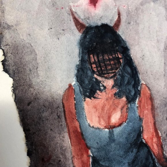 Original Watercolor Painting "Maude" by Alexis Halleck - Picture 3 of 4